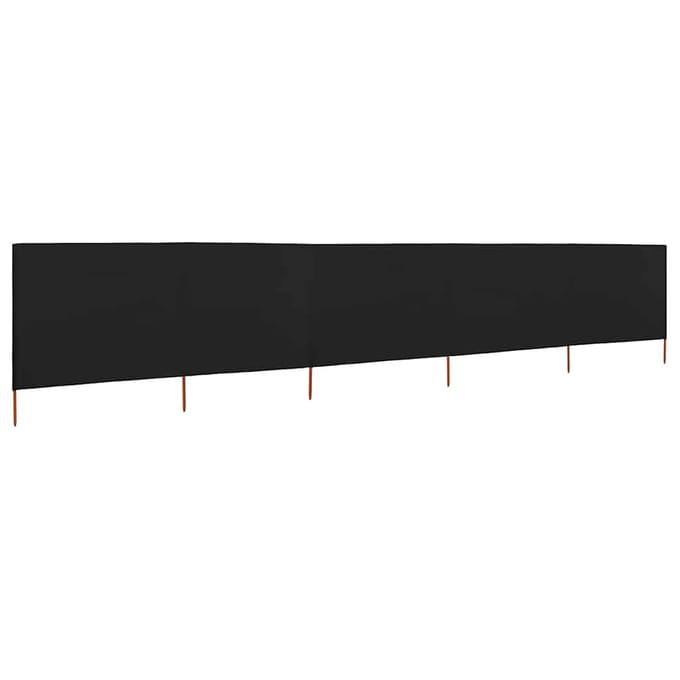 vidaXL - Windscherm - 5-panelen - 600x120 - cm - stof - zwart