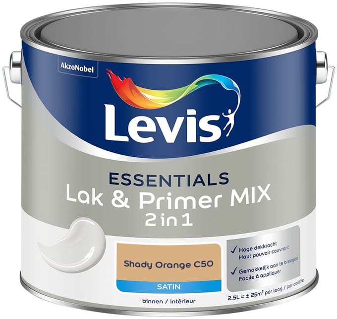 Levis - Essentials Lak & Primer Mix - Shady Orange C50 - Mengverf - 2,5 L
