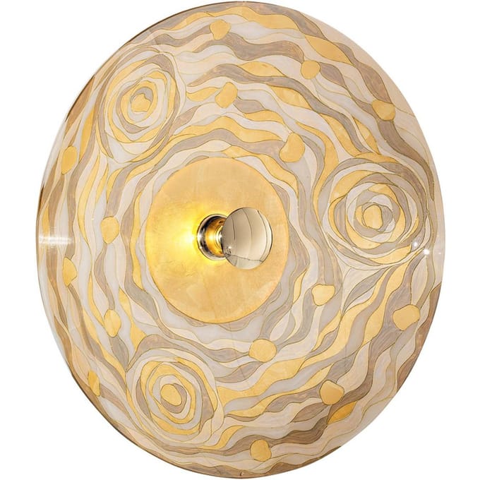 austrolux Kolarz Luna wandlamp, crèmekleurig, Ø 62 cm, glas/metaal