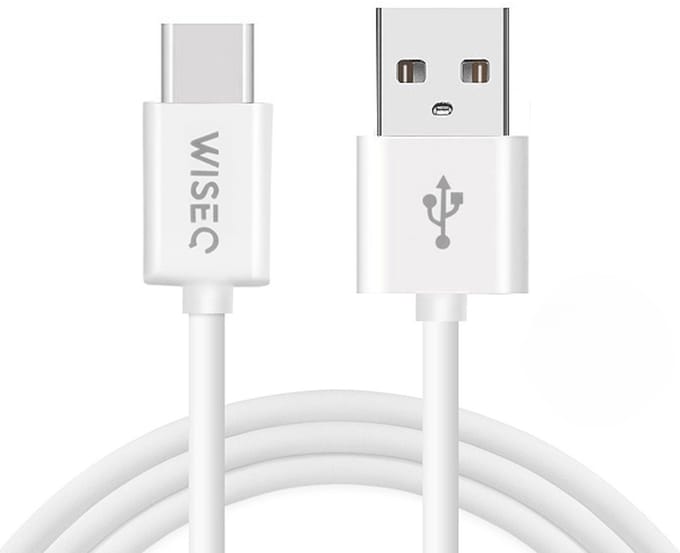 WiseQ - USB naar USB C Kabel - Fast Charge - Datakabel - Oplaadkabel - 1 Meter - Wit