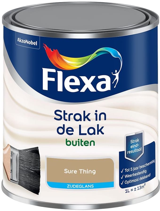 Flexa - Strak In De Lak Buitenlak Zijdeglans - Sure Thing - Mengverf - 1 L