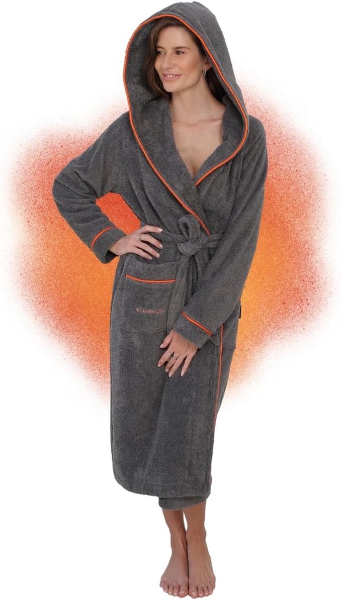Hooded Bathrobe - Made of Soft Cotton - OEKO-TEX Certified