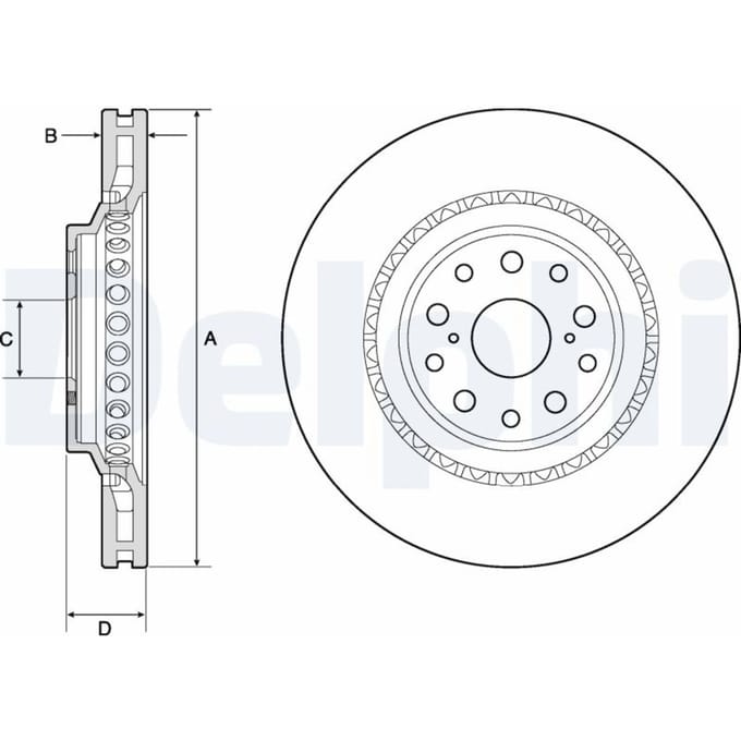 Remschijf DELPHI BG9186C
