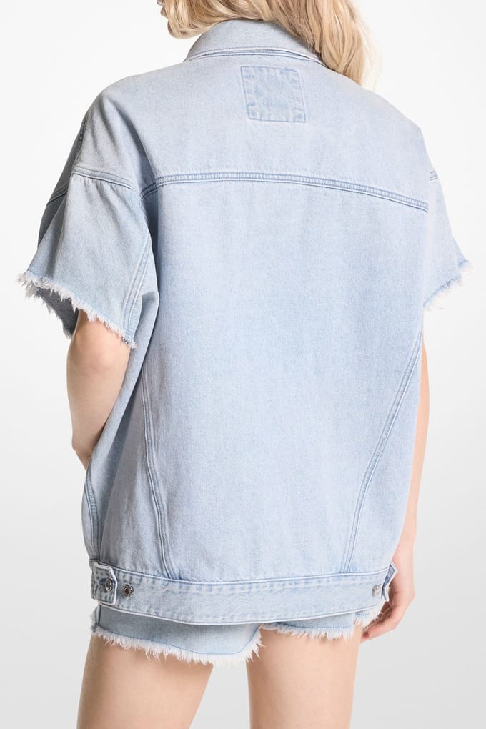 Michael Kors Short Slv Denim Jacket Bluehazewsh Größe: OS | Jeansjacken Outlet | Damen | Blau