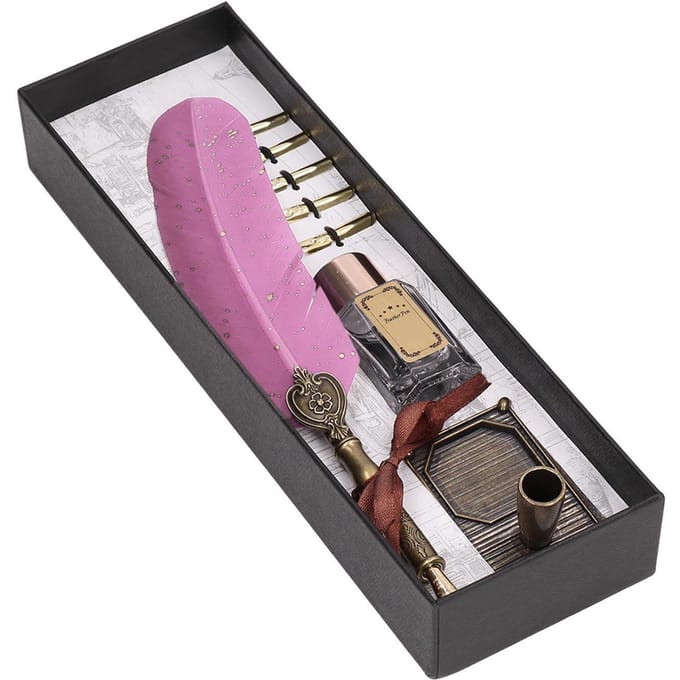 Kalligrafiepen Retro Elegant Duurzaam Draagbaar Handig Praktisch Aantrekkelijk Decoratief Schrijven roze