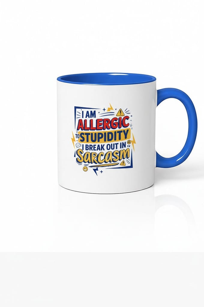 I Am Allergic To Stupidity Sarcasm Mok - Koffiemok met Tekst