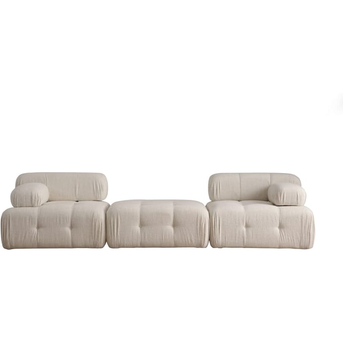 Modulaire zitbank midden Bubble Deluxe bouclé | Atelier Del Sofa