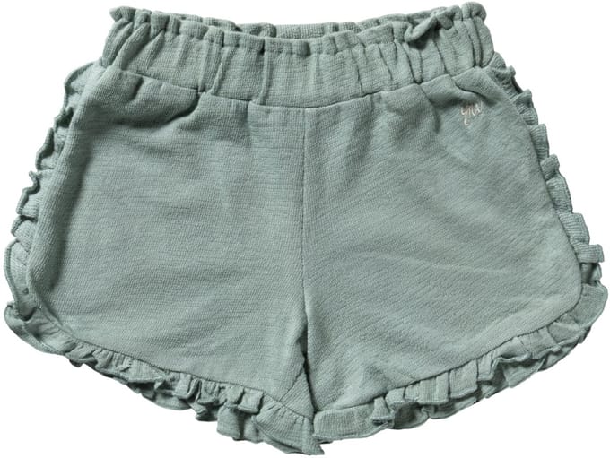 Textured Jersey | Ruffle Shorts
