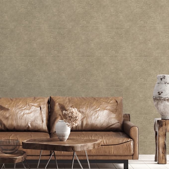 Noordwand - Behang - Croco - taupe
