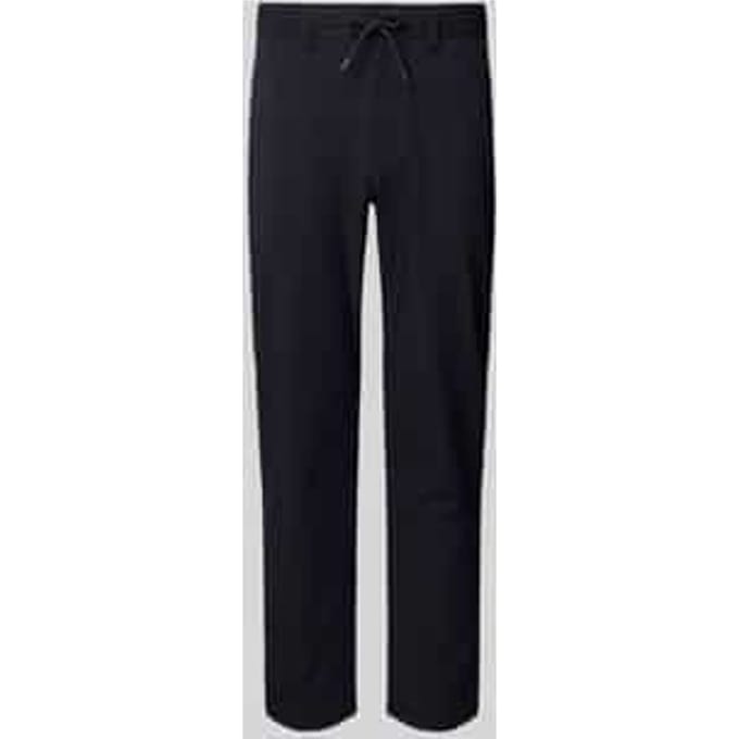tapered fit stoffen broek met tunnelkoord