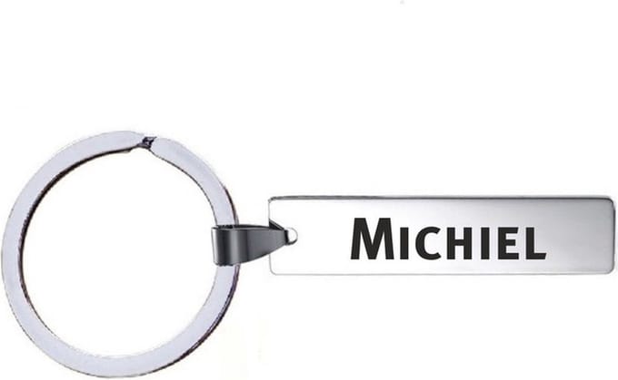 Sleutelhanger Met Naam - Michiel - RVS