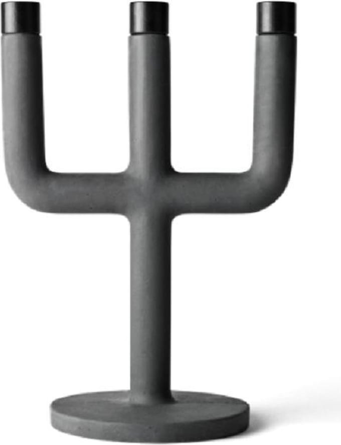 Menu Weight Here -  KiBiSi Candelabra - Donkergrijs Beton