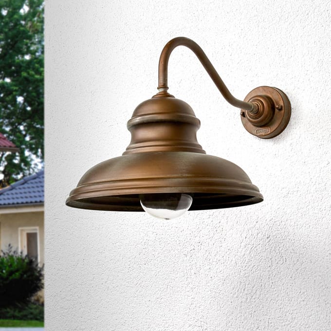 Moretti Luce Wandlamp ALESSIA in antiek messing