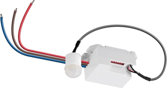 Goobay Mini infrarood bewegingsmelder, voor plafondinbouw, 360° detectie, 6 m bereik, voor binnen (IP20), geschikt voor LED's