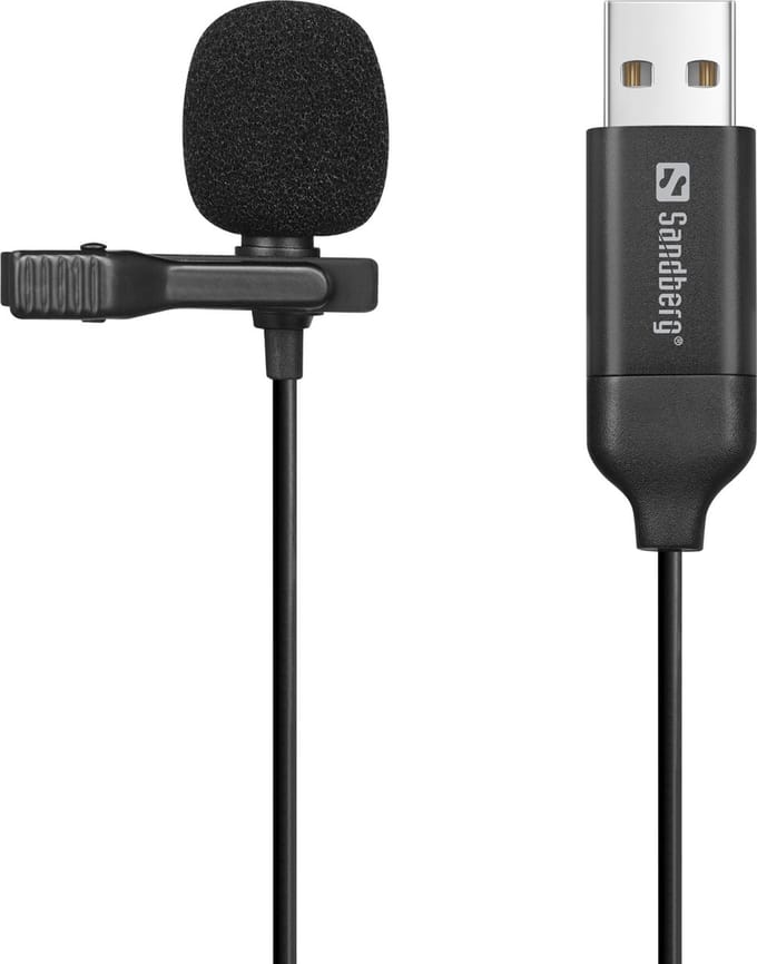 Sandberg - 126-40 - USB Clip Microphone - Zwart