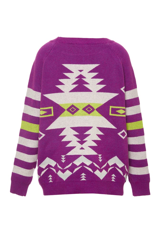 IZIA Jumper Dames PAARS GEBROKEN WIT
