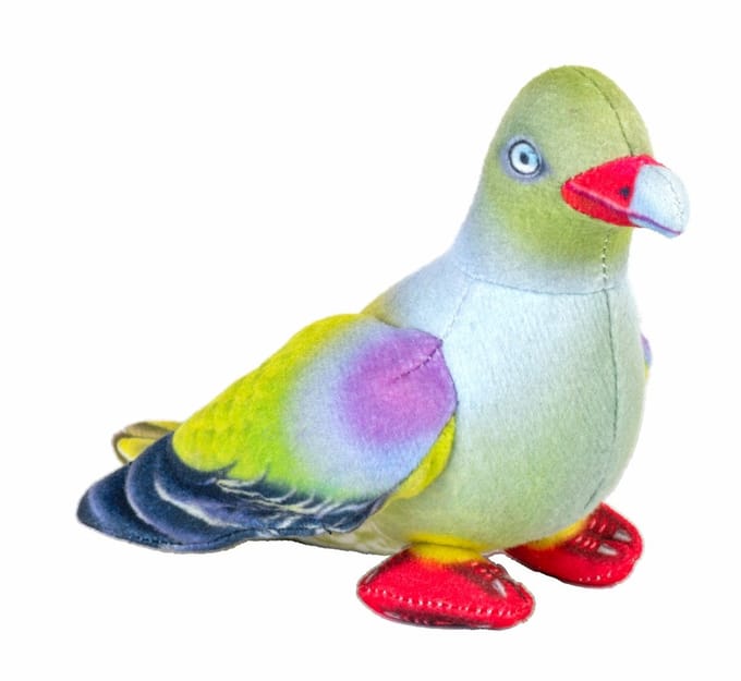 Wild Republic Duif knuffel - 12 cm - pluche - vogels - knuffeldieren - vogelknuffels