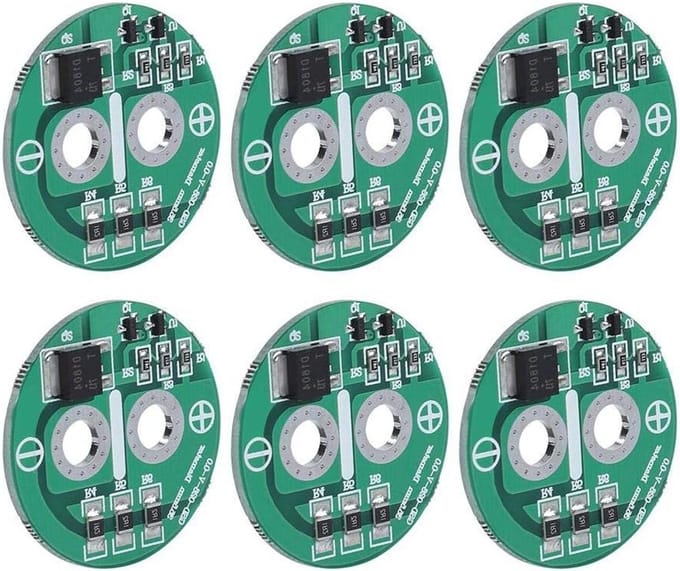 6-delige supercapacitor protector, 2.5V supercapacitor module, beschermt tegen overspanning en verlengt levensduur
