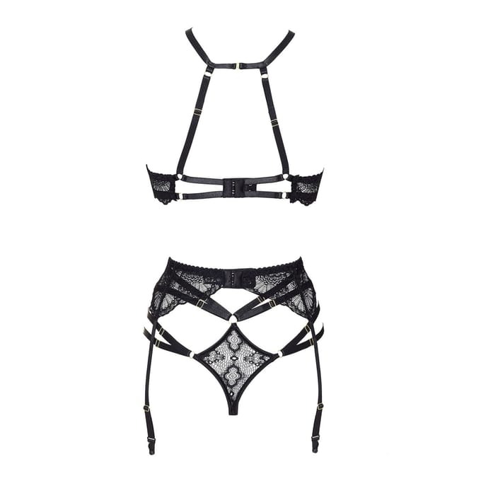 Beauty Night Natasha jarretelset - zwart L/XL