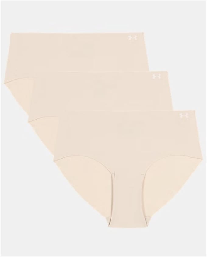 UA PURE STRETCH NO SHOW HIPSTER-SOLID3PK 1383895-500 XS