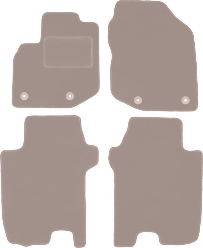 Beige veloursmatten voor: Honda Jazz III hatchback (2011-2014)