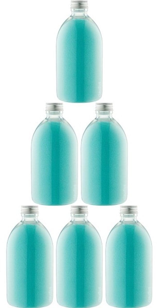 Scrubzout Hamam 650 gram - Fles met aluminium dop- set van 6 stuks - Hydraterende Lichaamsscrub