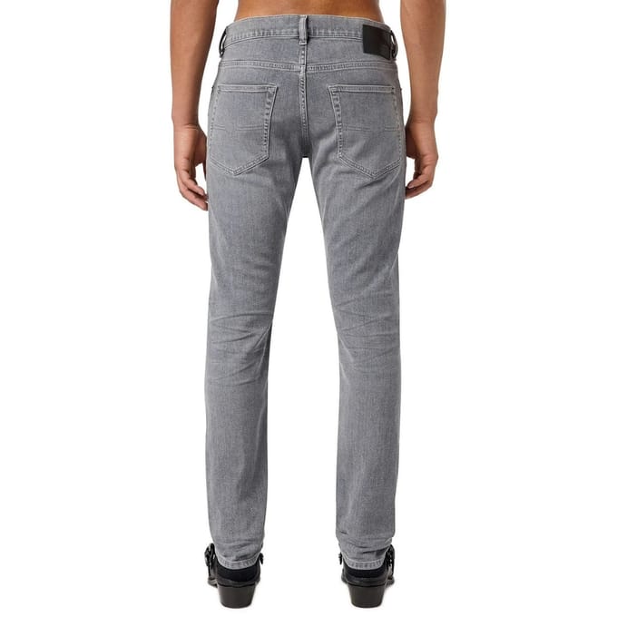 Diesel effen grijze jeans met D-glans