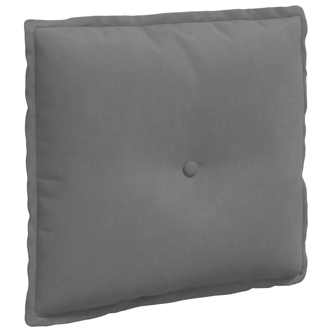 vidaXL - Rugkussen - Donkergrijs - 50 - x - 45 - cm - Microvezel - Stof