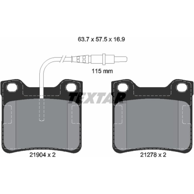 Remblokkenset, schijfrem TEXTAR 2190403