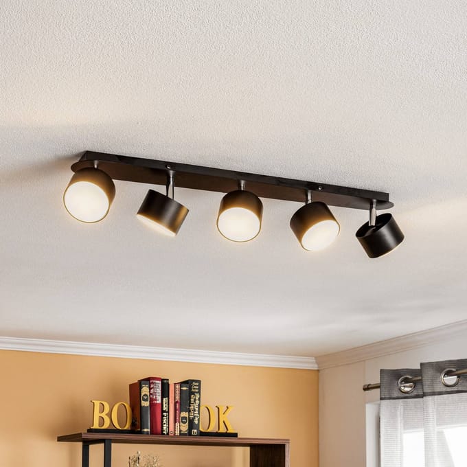 Eko-Light Plafondspot Cloudy 5-lamps zwart