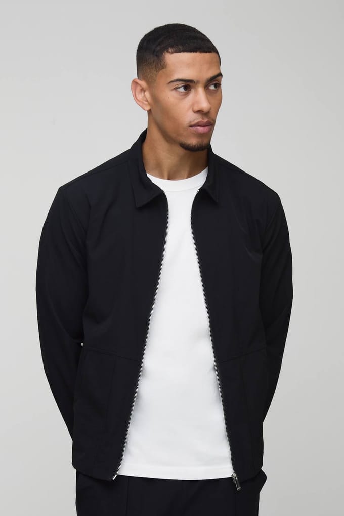 Long Sleeve Regular Fit Shacket | Black | Size Small