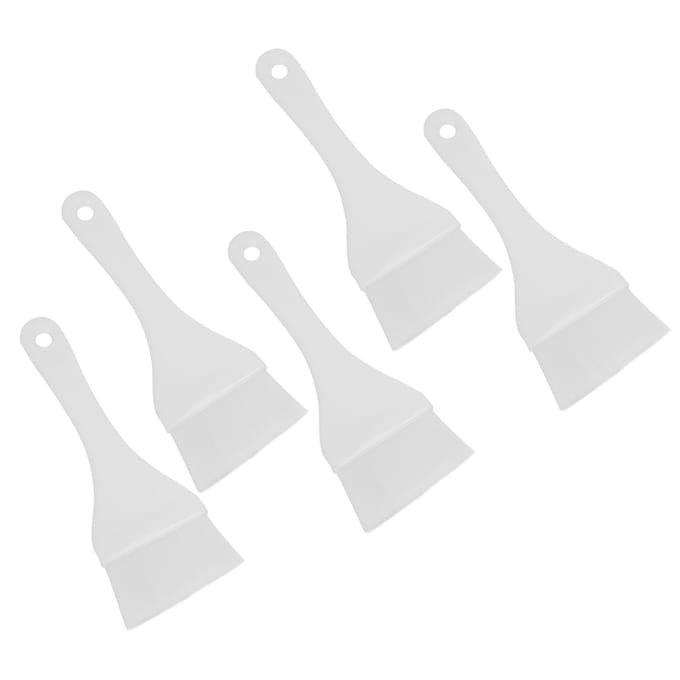 5 stuks Witte Gezichtsmaskerkwastenset Dichte Nylon Haren Moddermasker Applicator DIY Schoonheidstool white