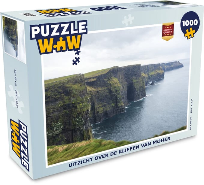 Puzzel Uitzicht over de kliffen van Moher - Legpuzzel - Puzzel 1000 stukjes volwassenen