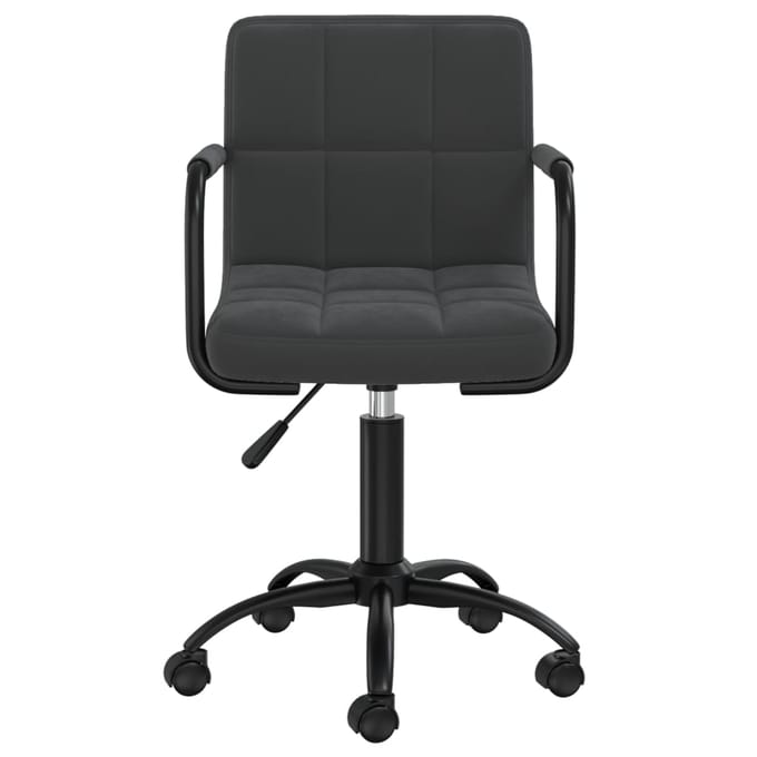 vidaXL - Eetkamerstoelen - draaibaar - 4 - st - fluweel - zwart