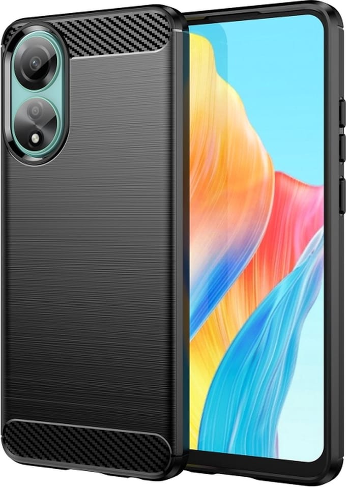 Silicone gel TPU zwart hoesje case Oppo A78 (4G)