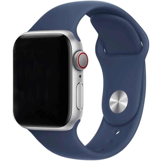 2+1 | Apple Watch Bandje Ovaro - Siliconen - Denim Blauw