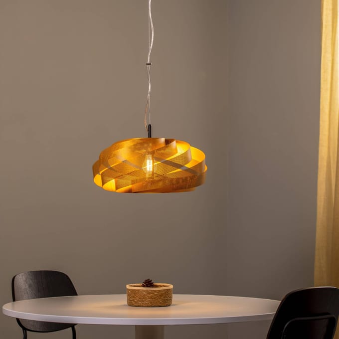 Euluna Vento hanglamp, goudkleurig, Ø 50 cm