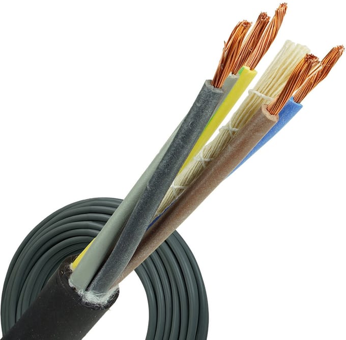Neopreen kabel H07RN-F 5x1.5mm² per rol 100 meter