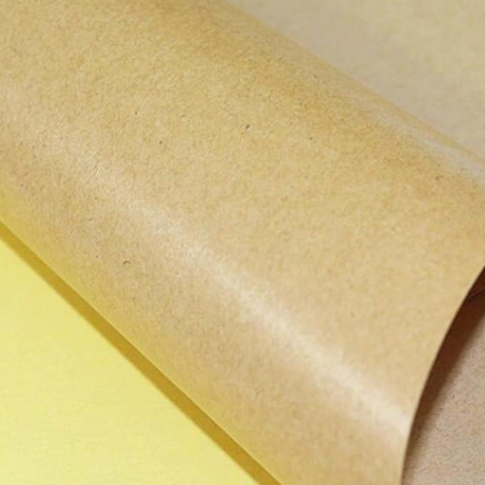 50 Vel A4 Bruin Kraft Stickerpapier Vel Zelfklevend Etiket Inkjet Printer lichtbruine kleur
