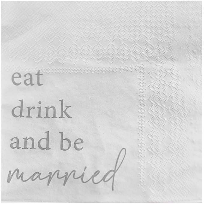 Ginger Ray - Servetten - eat, drink and be married