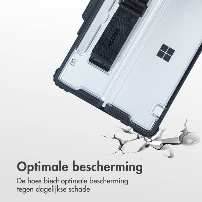 Accezz Tablet Hoes - Geschikt voor Microsoft Surface Pro 12 - case met stand voor Microsoft Surface - Zwart
