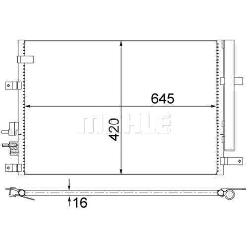 Condensator, airconditioner MAHLE AC 693 000S