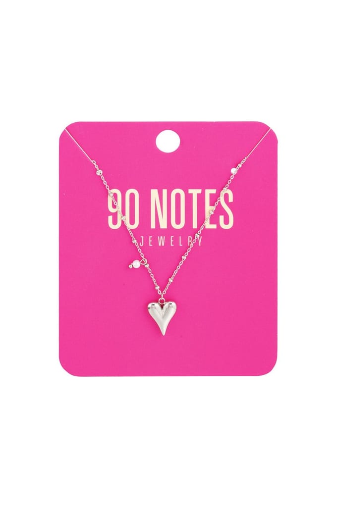 90 NOTES - Dainty Love Ketting - zilverkleurig