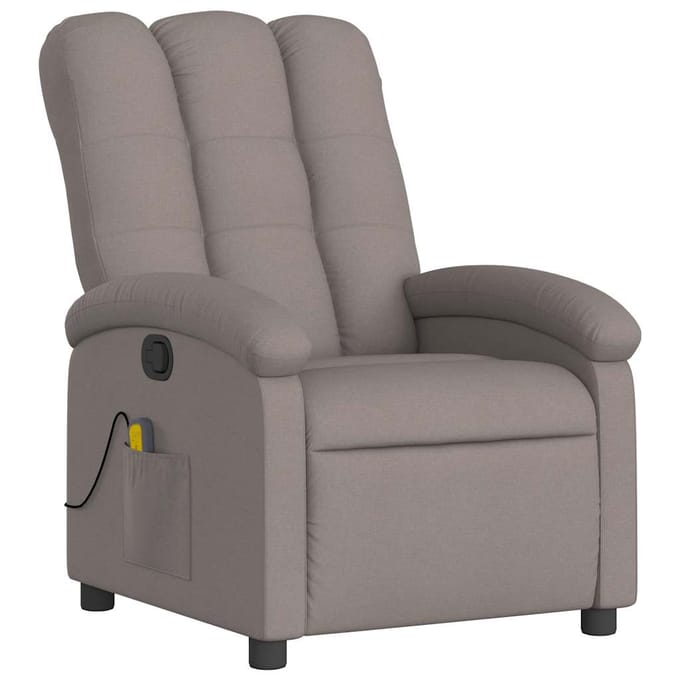 vidaXL - Massagestoel - verstelbaar - stof - taupe