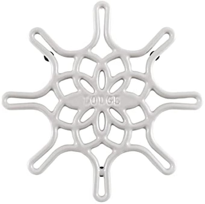 Emailleren Gietijzeren Koekenpan Trivet - 8 Inch - Oesterkleur