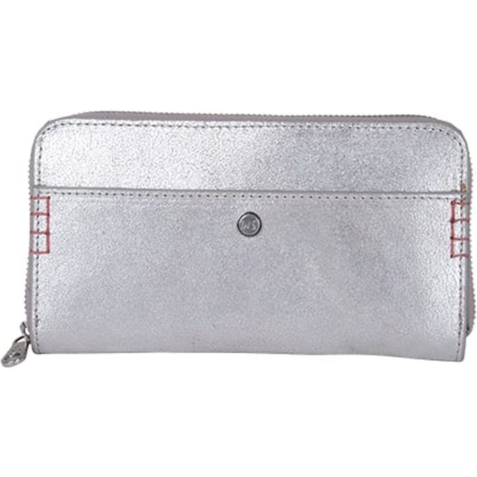 White Stuff Fern Zip Around Purse Silver Tone Metallic Größe: OS | Geldbörsen Outlet | Damen | Grau