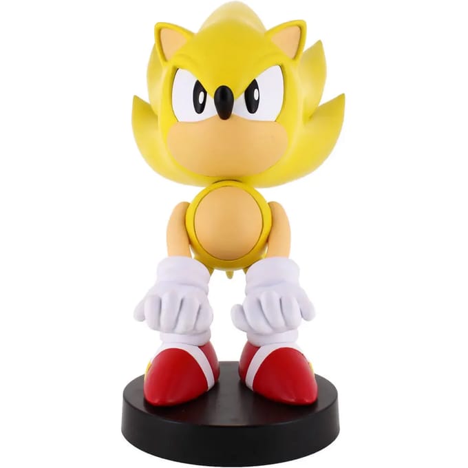 Sonic the Hedgehog - Super Sonic - figurine standaard voor telefoon | controller | oplaadcase (Cable Guys Original)