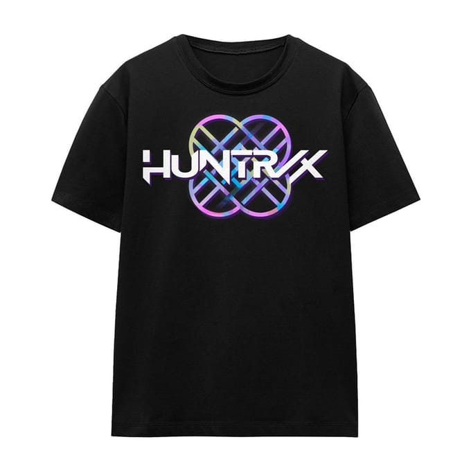K-Pop Demon Hunters Dames/Dames Huntr/X Pastel Logo T-shirt (Zwart)