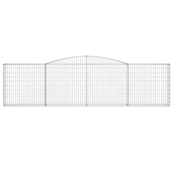 vidaXL - Schanskorven - 9 - st - gewelfd - 400x30x100/120 - cm - ijzer