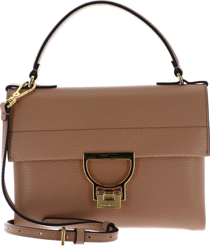 COCCINELLE Leren Handtas Schoudertas Arlettis Handbag Skin Lichtbruin